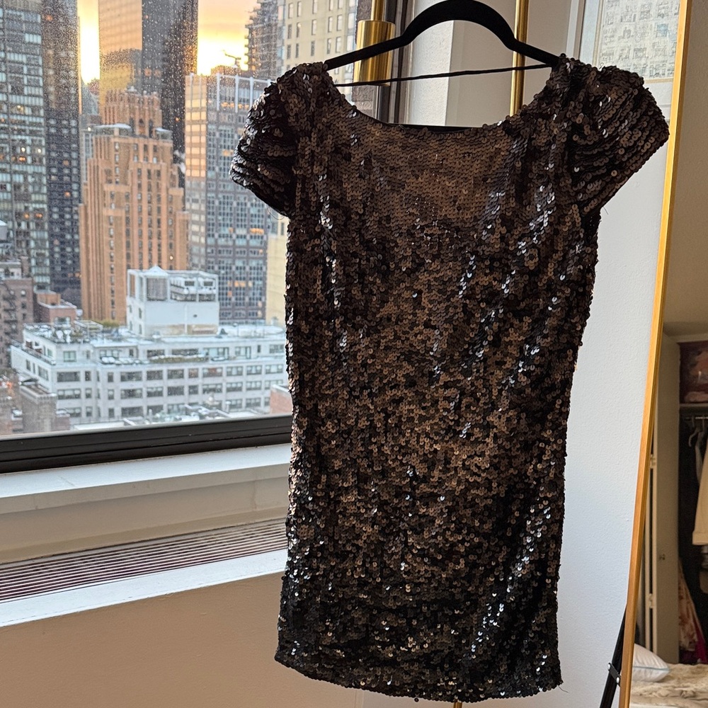 Black Sequin Dress